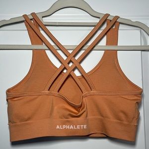 Light orange Alphalete Sports Bra